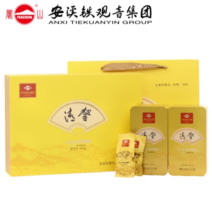 安溪县 凤山铁观音集团清馨QT360新茶礼盒装送人清香型茶叶正味兰花香 礼盒装 252g